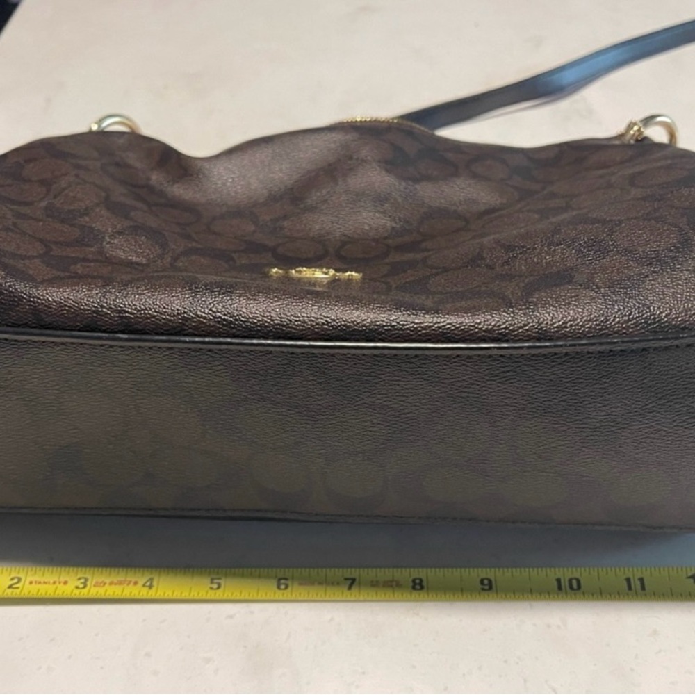 Coach Shoulder hand bag purse Brown & Pink Flawless like NEW Adjustable Strap - Picture 9 of 15